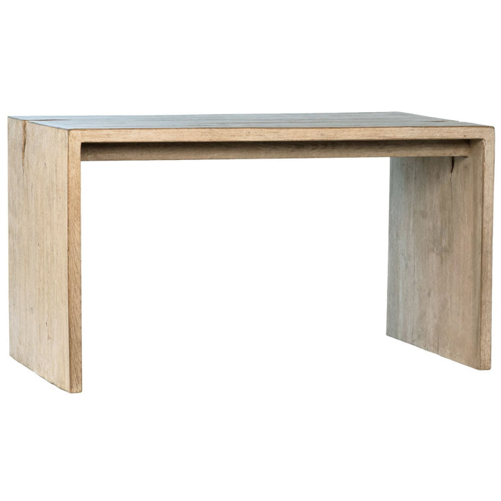 Merrick Reclaimed Pine Desk, three-quarter studio view