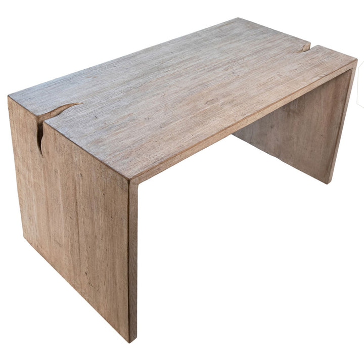 Merrick Reclaimed Pine Desk, overhead view