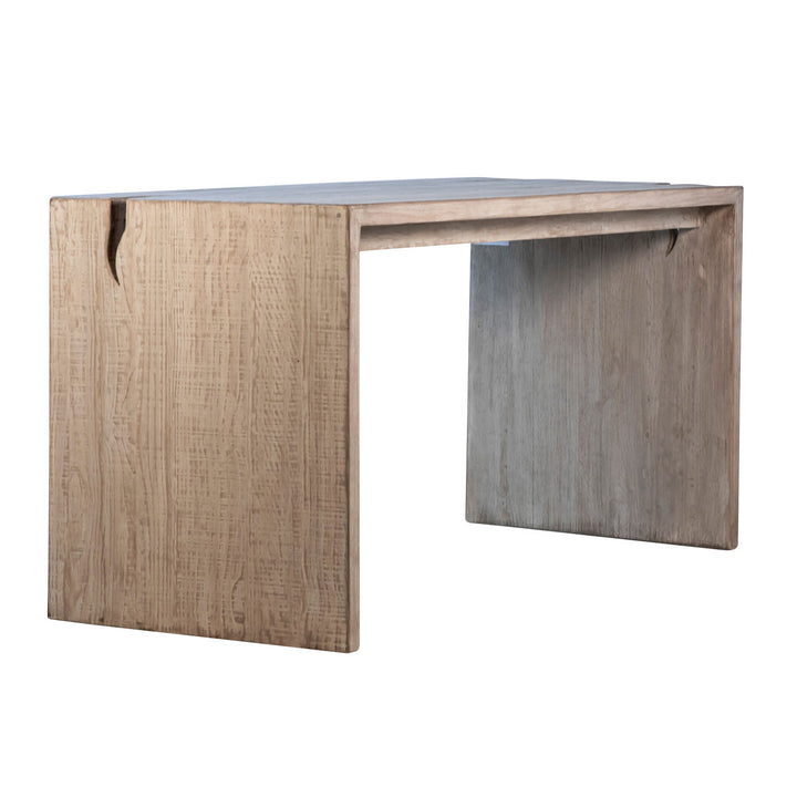 Meridian Reclaimed Pine Counter Table, back three quarter view