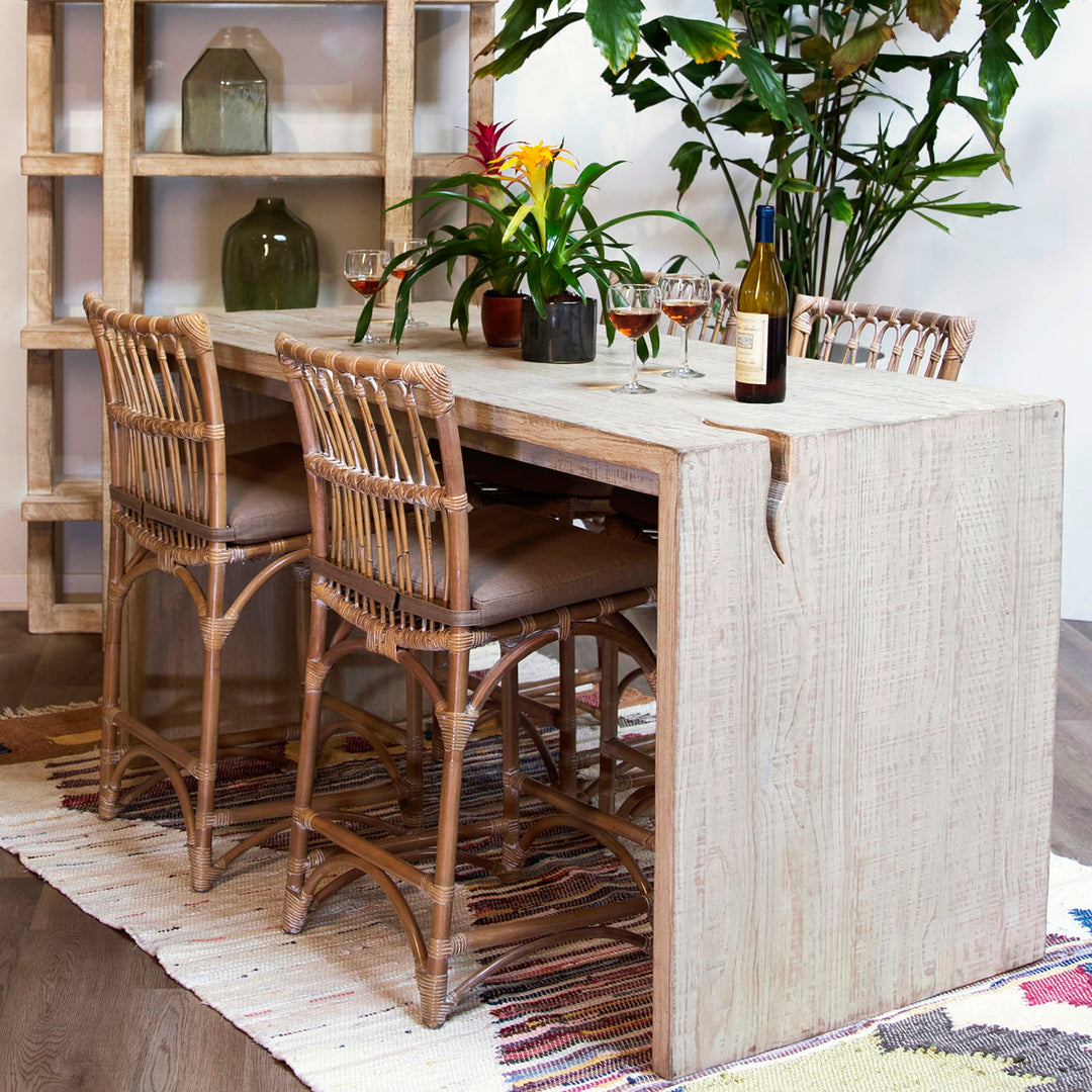 Meridian Reclaimed Pine Counter Table, lifestyle view