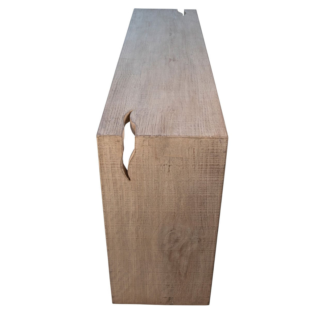 Merrick Reclaimed Pine Console Table, overhead view