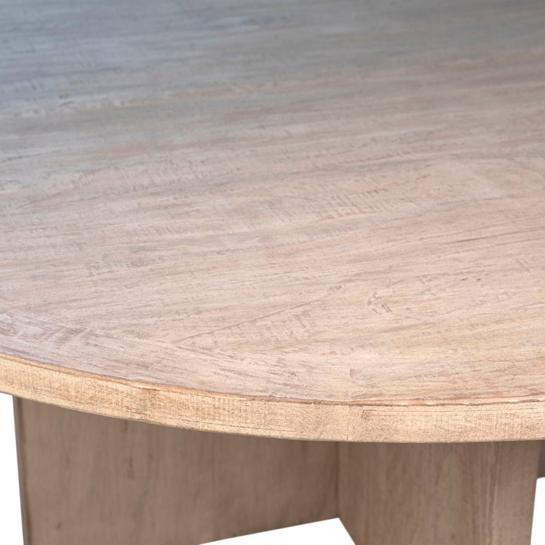 Harbor Reclaimed Pine Round Dining Table, Light Warm Wash, detail 1 view