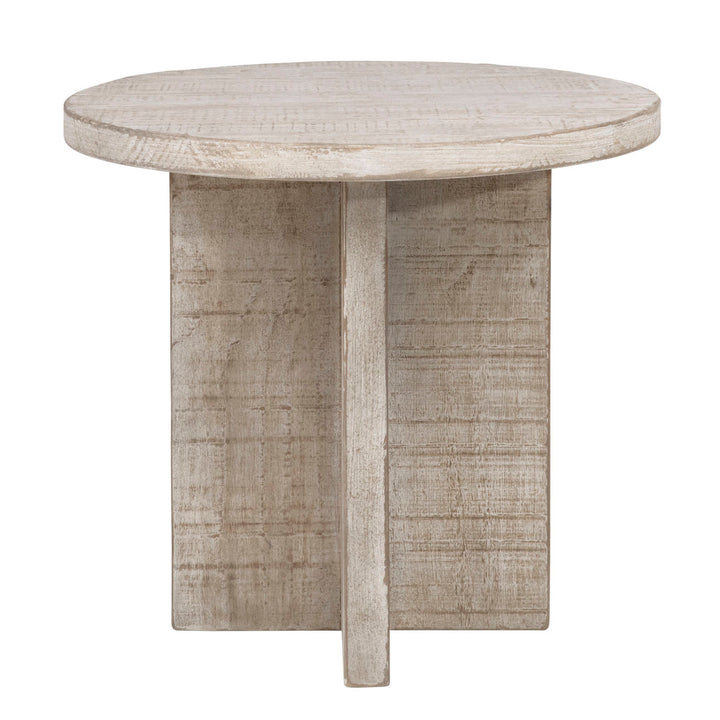 Harlan Reclaimed Pine Side Table, front view