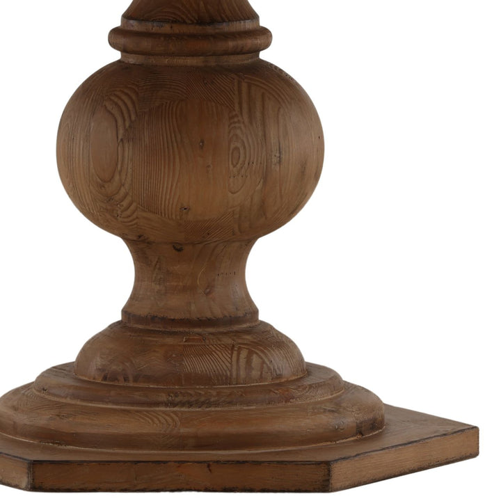 Pella Reclaimed Pine Round Dining Table, 48-inch · Brown Wash, detail 2 view