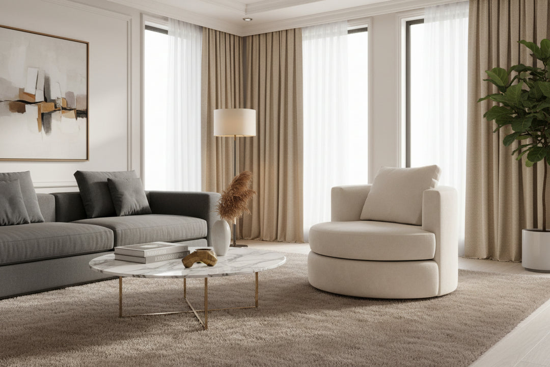 EMMA SWIVEL CHAIR Lounge Chairs American Leather