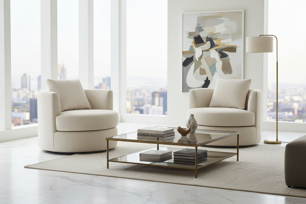 EMMA SWIVEL CHAIR Lounge Chairs American Leather