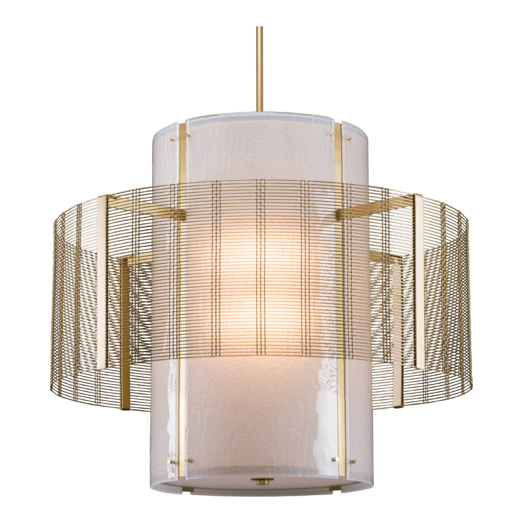 Downtown Mesh Double Drum Chandelier by Hammerton Studio Large