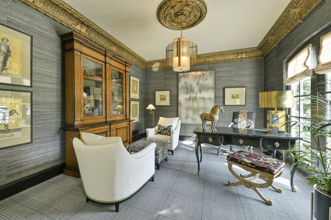 Downtown Mesh Double Drum Chandelier by Hammerton Studio in a styled interior