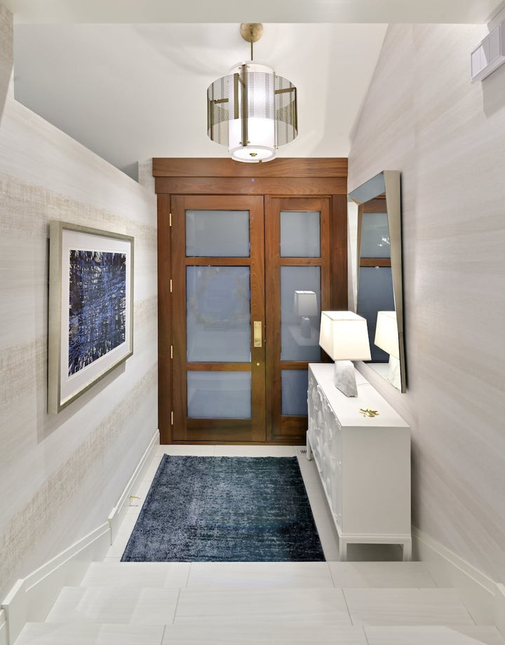 Downtown Mesh Double Drum Chandelier by Hammerton Studio in a styled interior