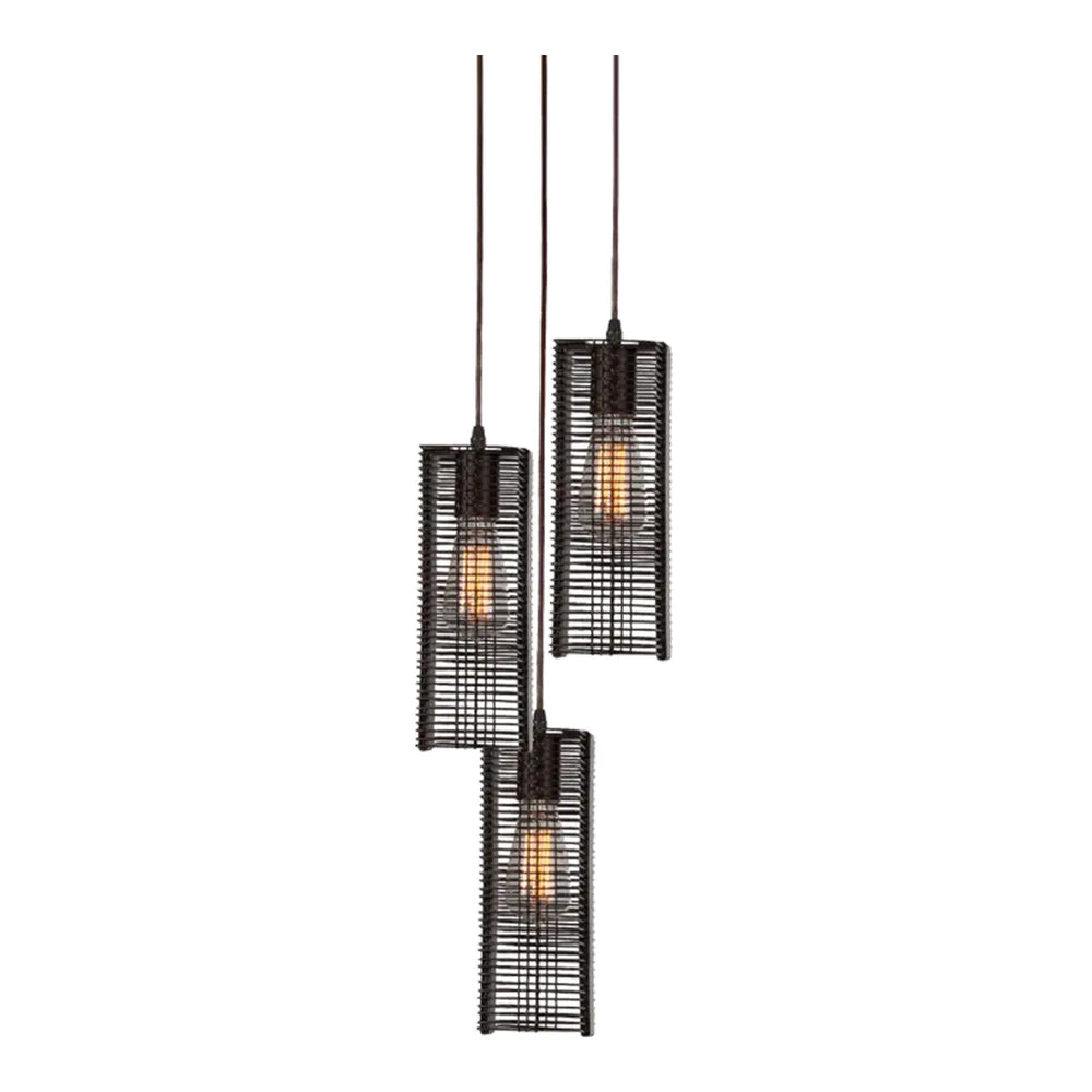 Downtown Mesh Round Pendant Chandelier by Hammerton Studio 3 Lights