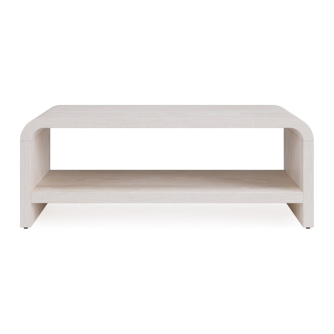Drake Ash Wood Coffee Table by Modus in Sugar — product view on a white background
