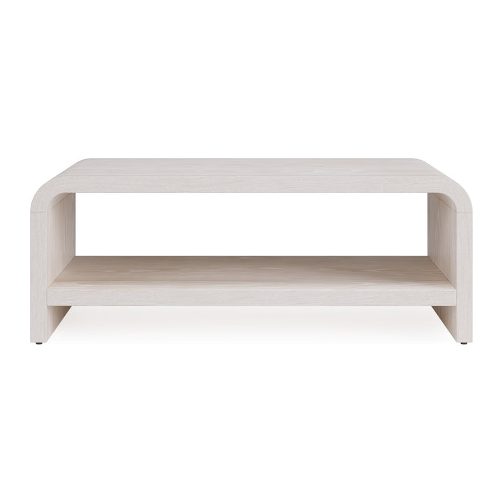 Drake Ash Wood Coffee Table by Modus in Sugar — product view on a white background