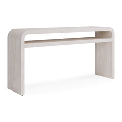 Drake Ash Wood Console Table by Modus in Sugar — product view on a white background