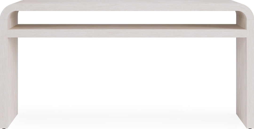 Drake Ash Wood Console Table in Sugar — lifestyle photo