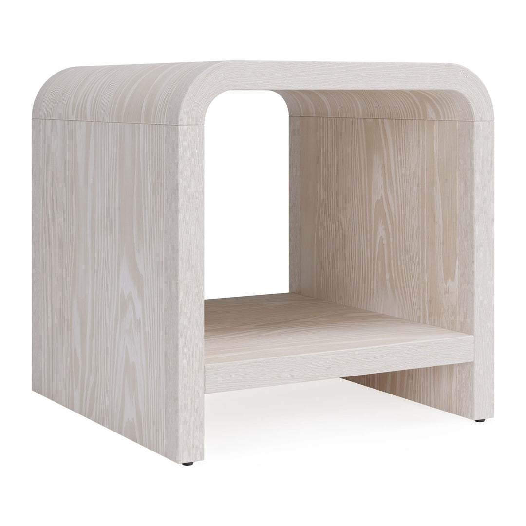 Drake Ash Wood Side Table by Modus in Sugar — product view on a white background