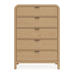 Drake Five Drawer Chest by Modus in Timber — on a white background