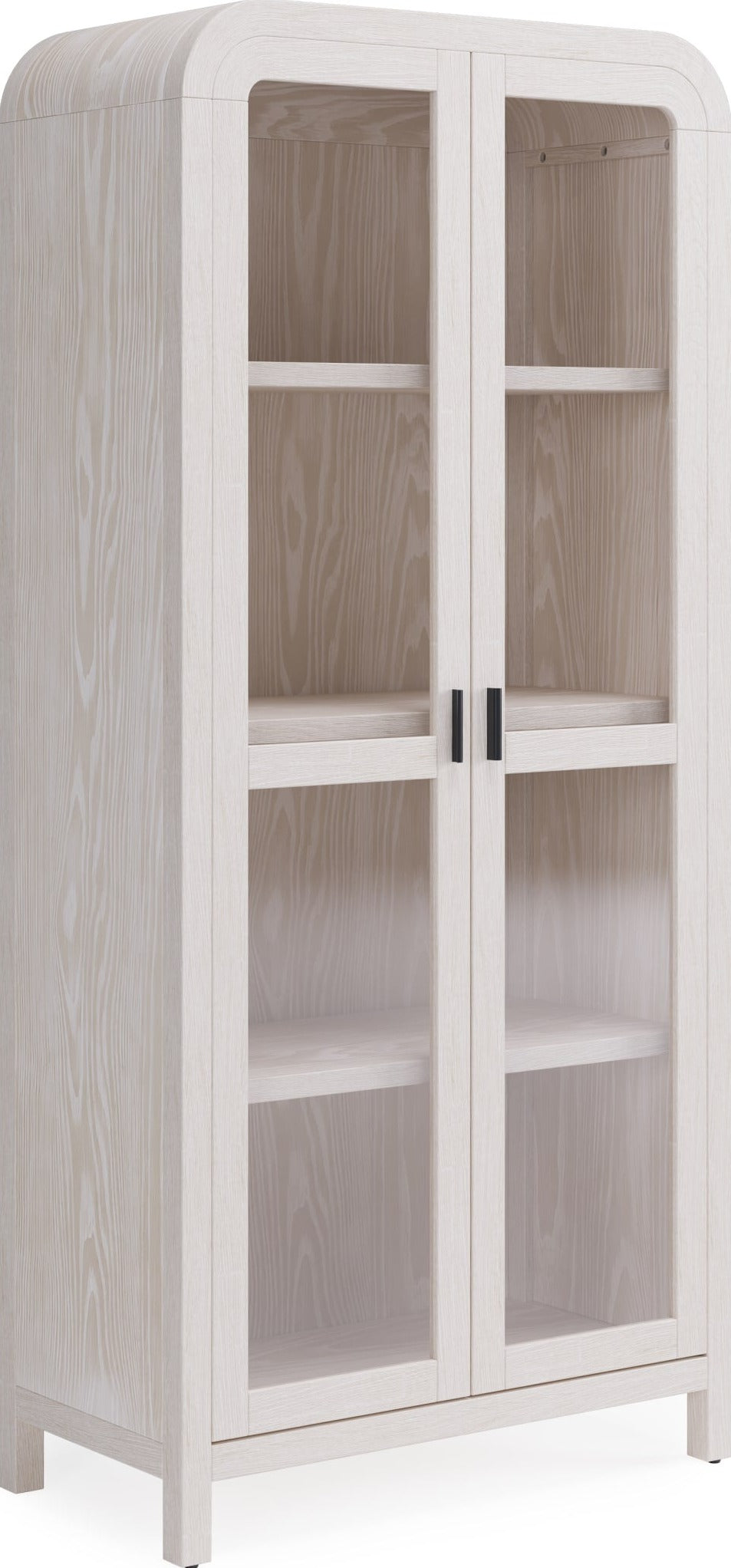 Drake Glass Door Bookcase in Sugar — lifestyle photo
