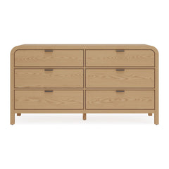 Drake Six Drawer Dresser by Modus in Timber — on a white background