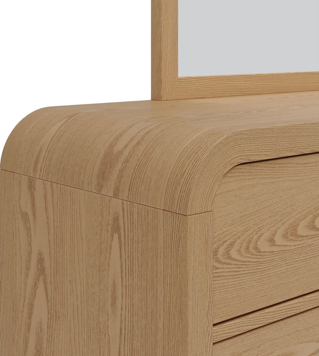 Drake Six Drawer Dresser in Timber — detail view