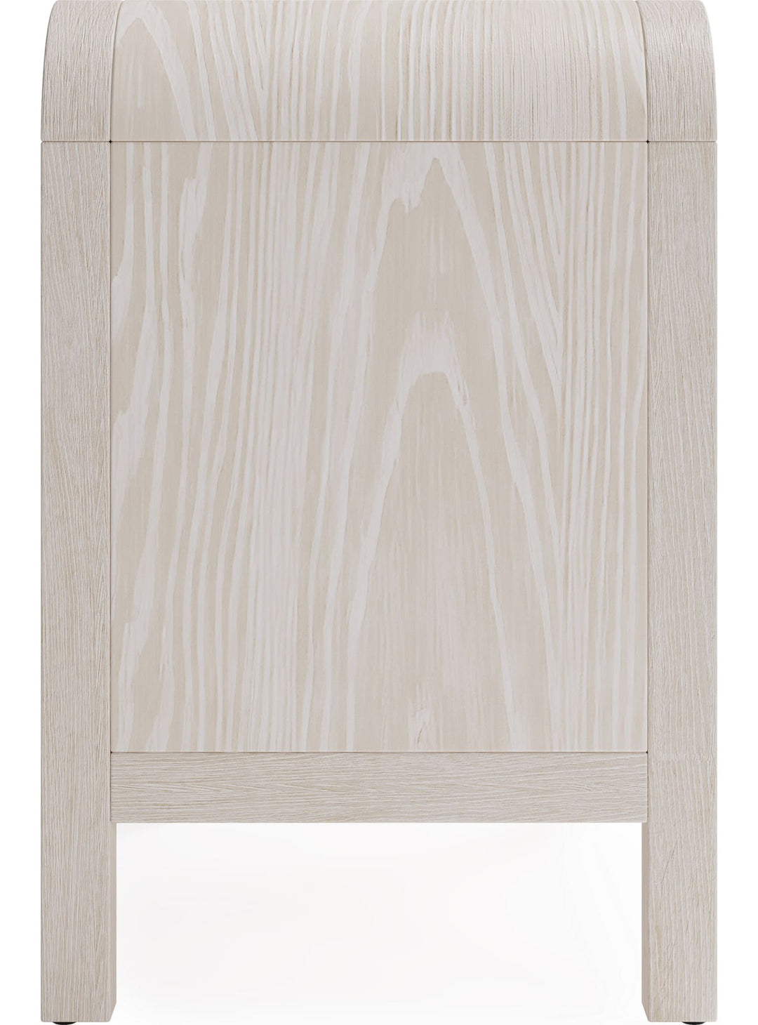 Drake Two Drawer USB-Charging Nightstand in Sugar — side view