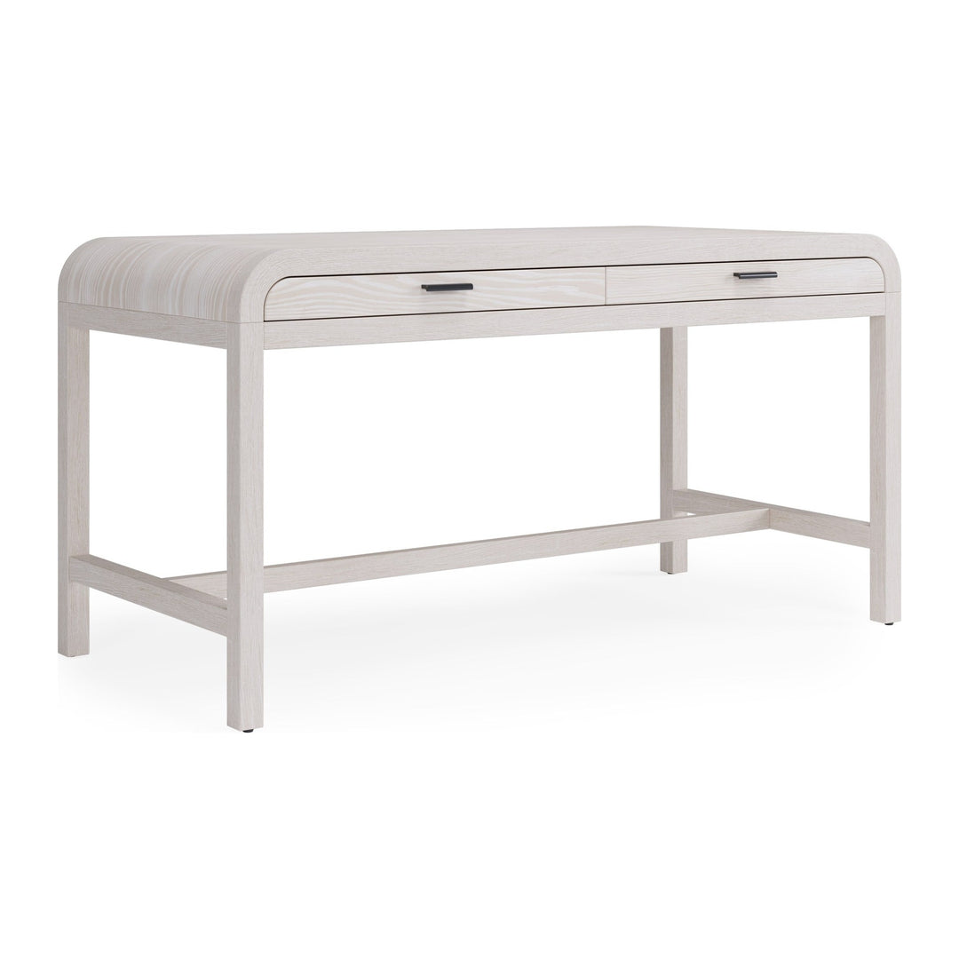 Drake Two Drawer Writing Desk by Modus in Sugar — product view on a white background