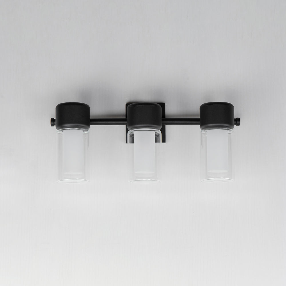 Dram 3-Light LED Bath Sconce by ET2 Lighting, styled view 1