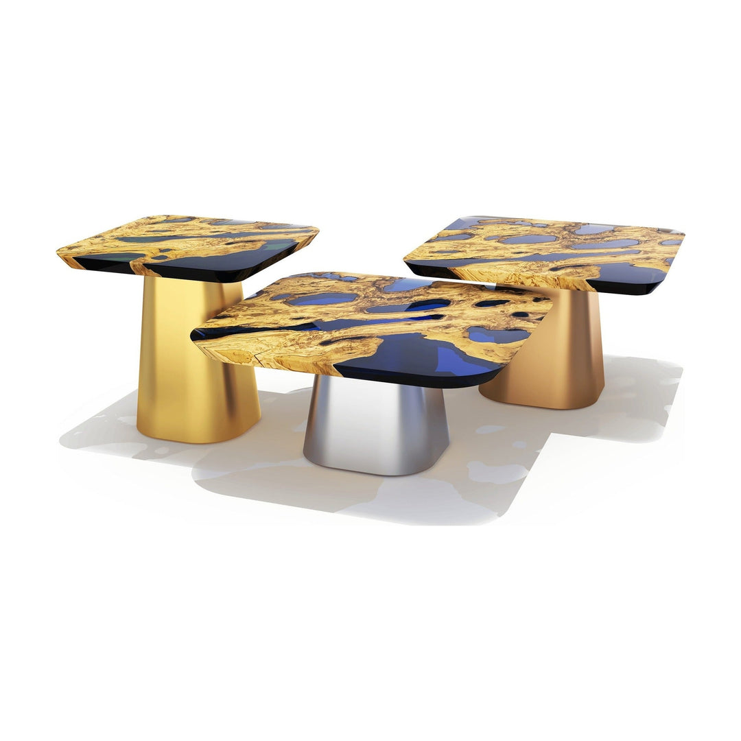 Dryope Square Olive Wood Coffee Tables Arditi Collection
