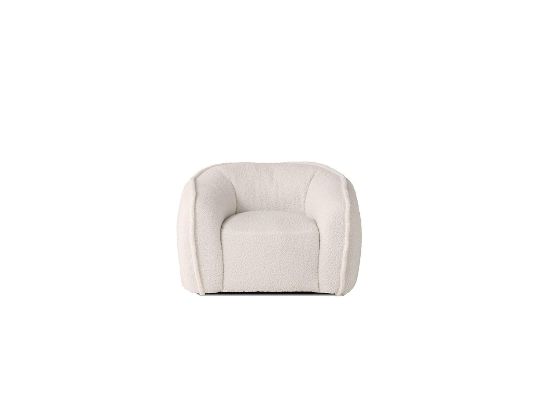 DUFFY SWIVEL OCCASIONAL CHAIR CREAM TEDDY Lounge Chairs Mobital