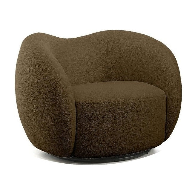 DUNE Swivel Lounge Chair in Teddy Army Mobital