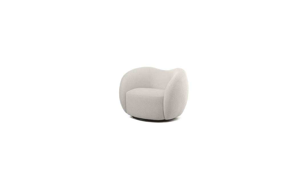 DUNE Swivel Lounge Chair in Teddy Cream