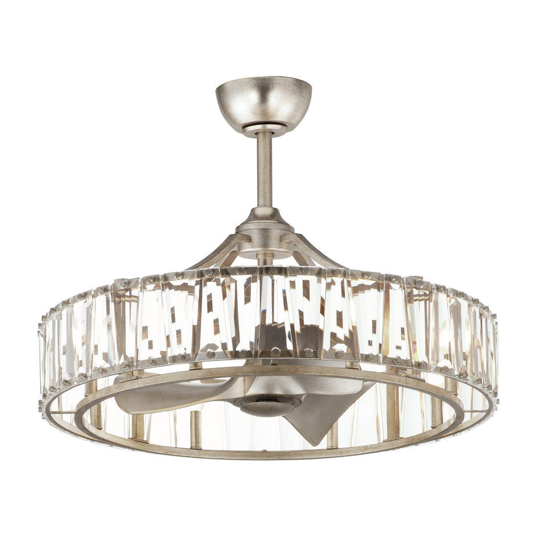 Odeon 8-Light WiFi-enabled LED Fandelight by Studio M Lighting in Golden Silver