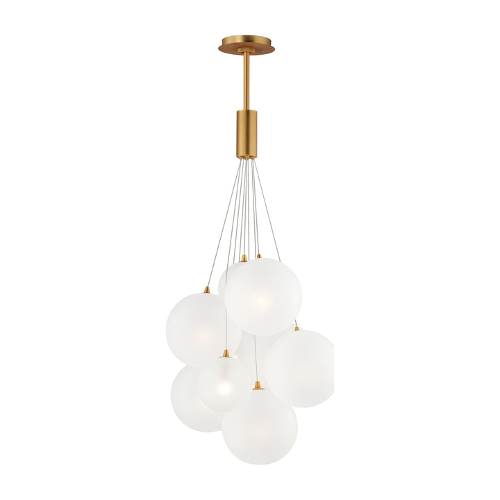 Burst 9-Light LED Pendant by Studio M Lighting in Satin Nickel
