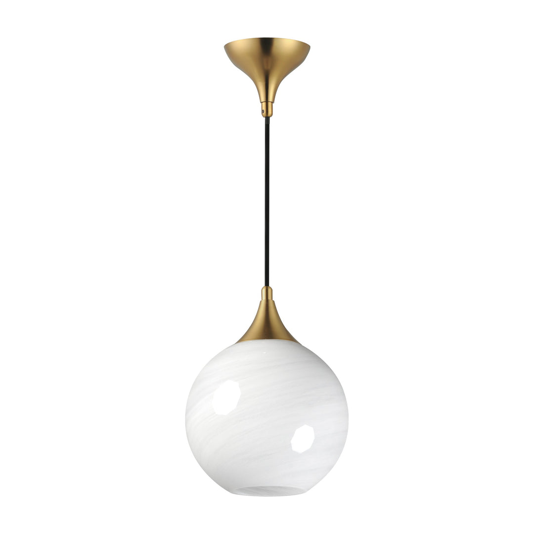 Neve Single Pendant by Studio M Lighting in Natural Aged Brass