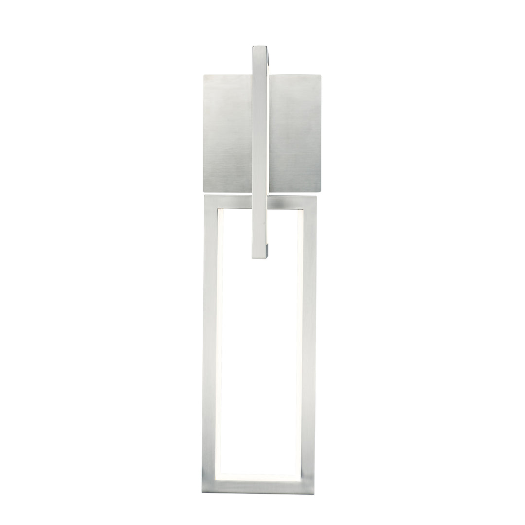 Link LED Wall Sconce by ET2 Lighting in Satin Nickel, front view