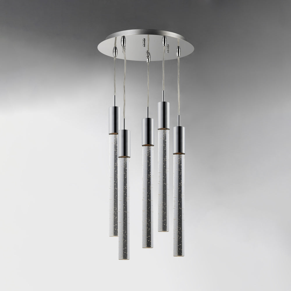 Big Fizz 5-Light LED Pendant by ET2 Lighting, styled view 1