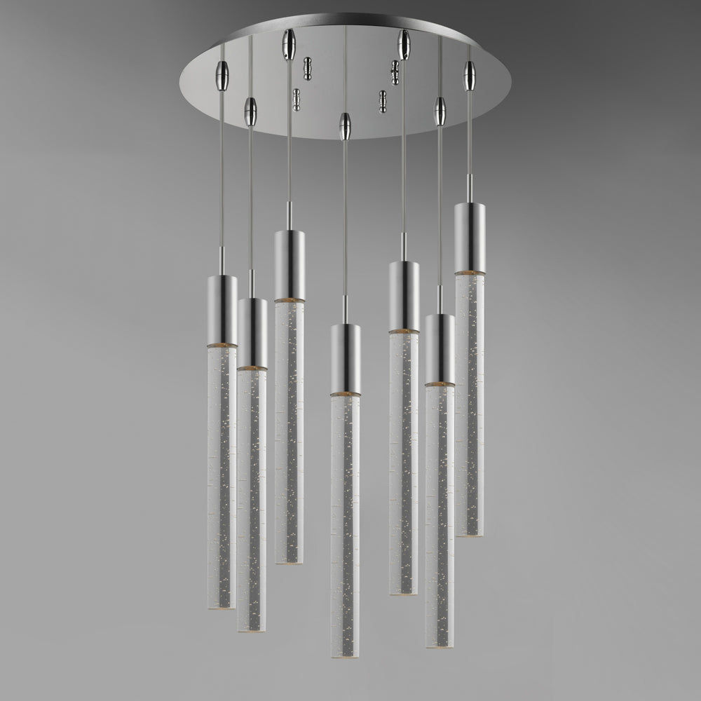 Big Fizz 7-Light LED Pendant by ET2 Lighting, styled view 1
