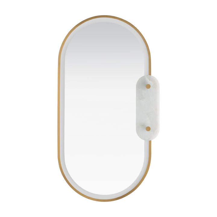 Stonewall LED Mirror by Studio M Lighting in Brushed Champagne
