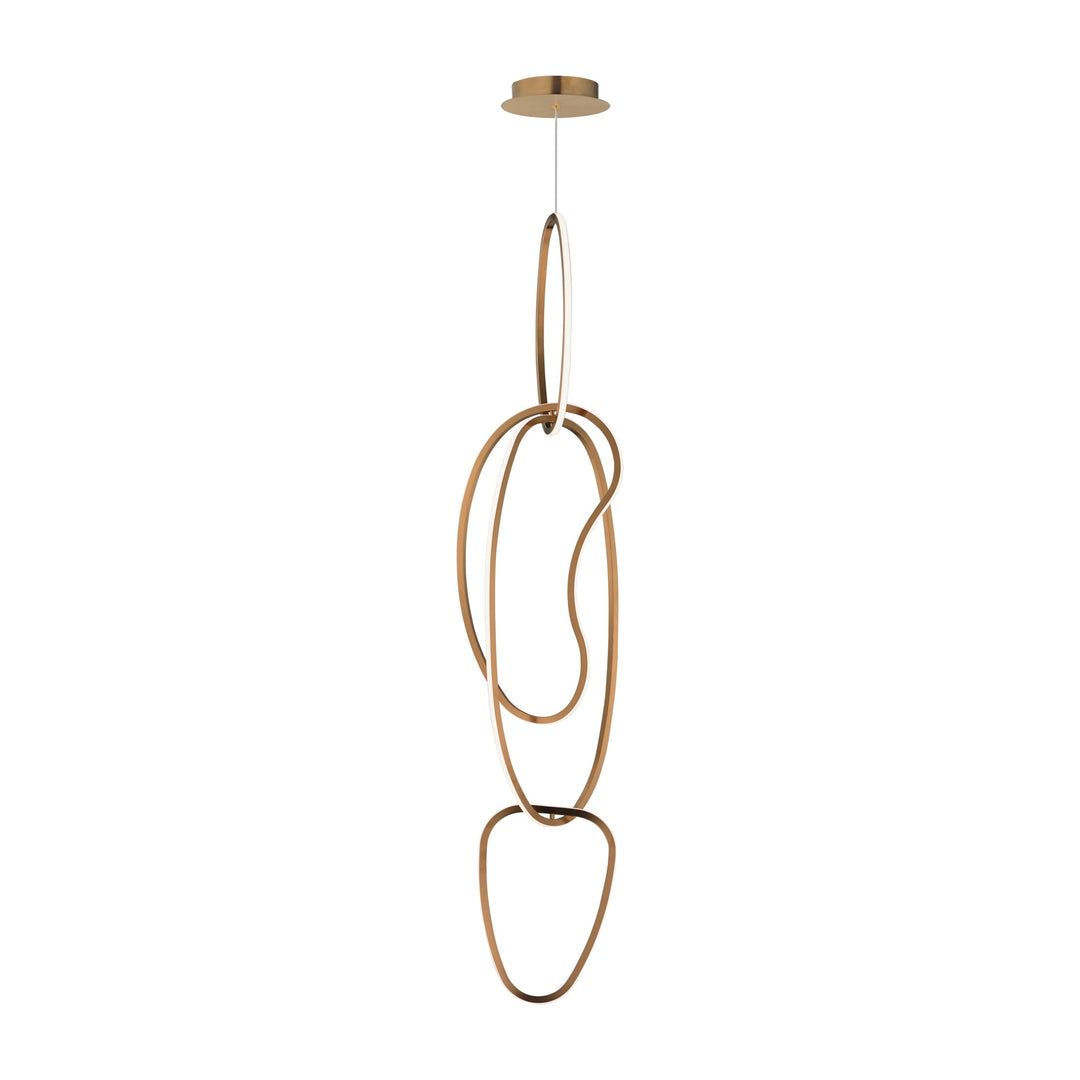 Unity Vertical LED Pendant by Studio M Lighting in Brushed Champagne