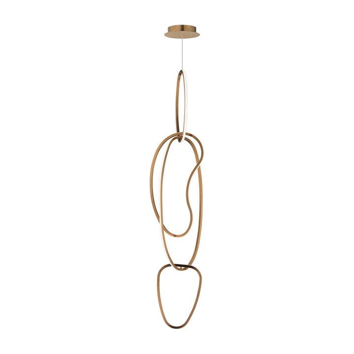 Unity Vertical LED Pendant by Studio M Lighting in Brushed Champagne