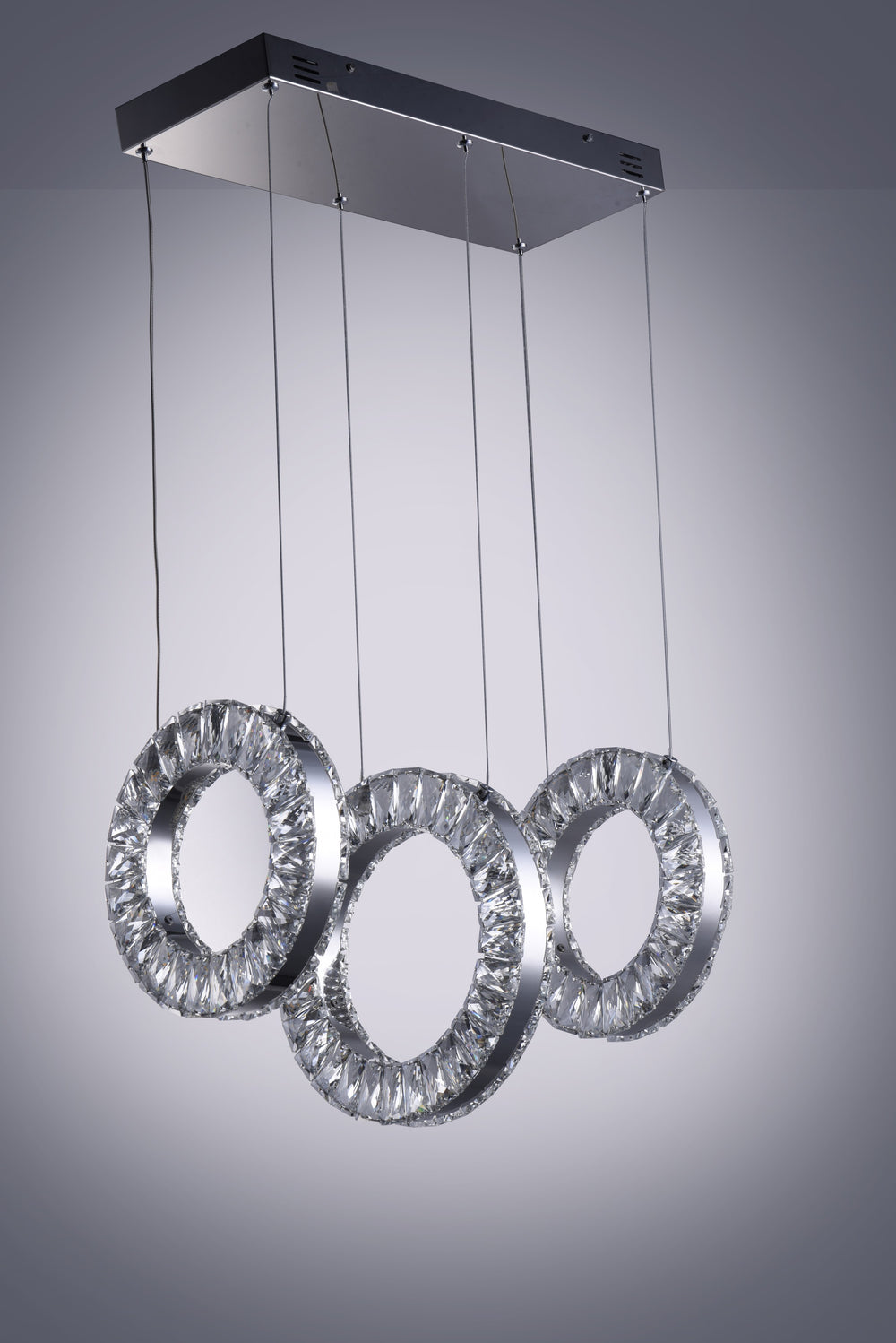 Charm 3-Light LED Linear Pendant by ET2 Lighting, styled view 1