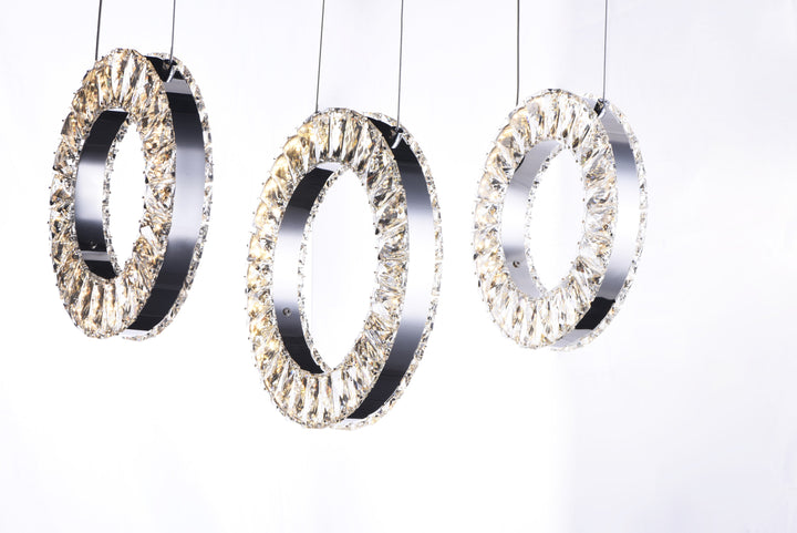 Charm 3-Light LED Linear Pendant by ET2 Lighting, detail view 3
