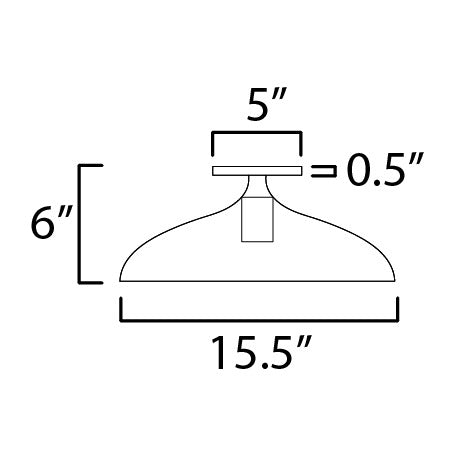 Fleur Flush Mount by Studio M Lighting – line drawing