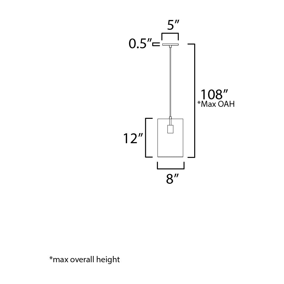 Shaka 1-Light Mini Pendant by Studio M Lighting – line drawing