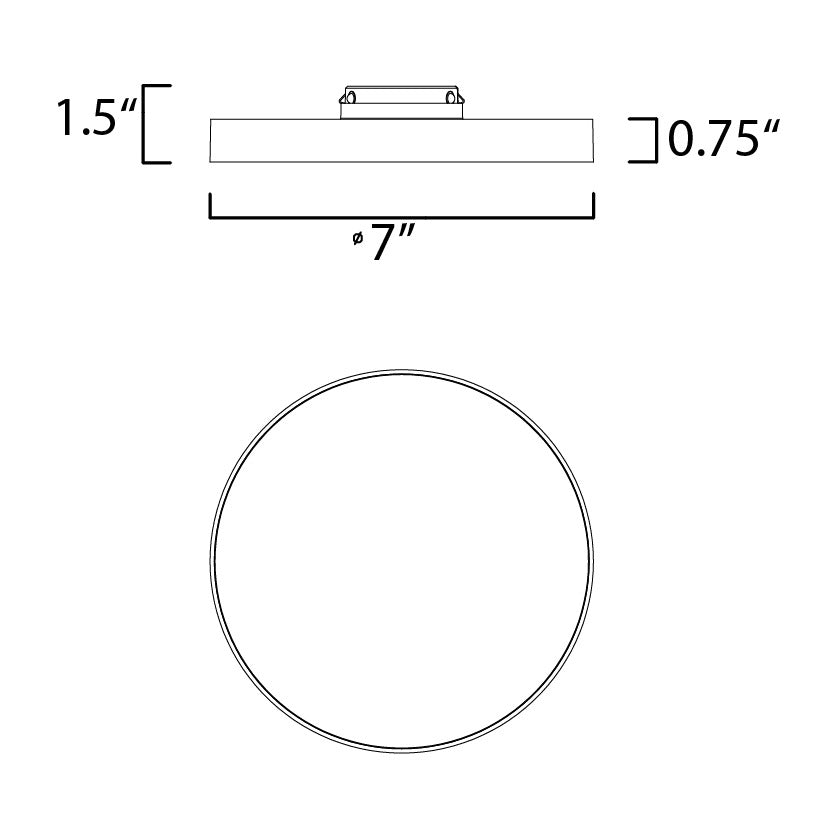 Trim RD LED Flush Mount 3000K 567662 by Studio M Lighting – line drawing