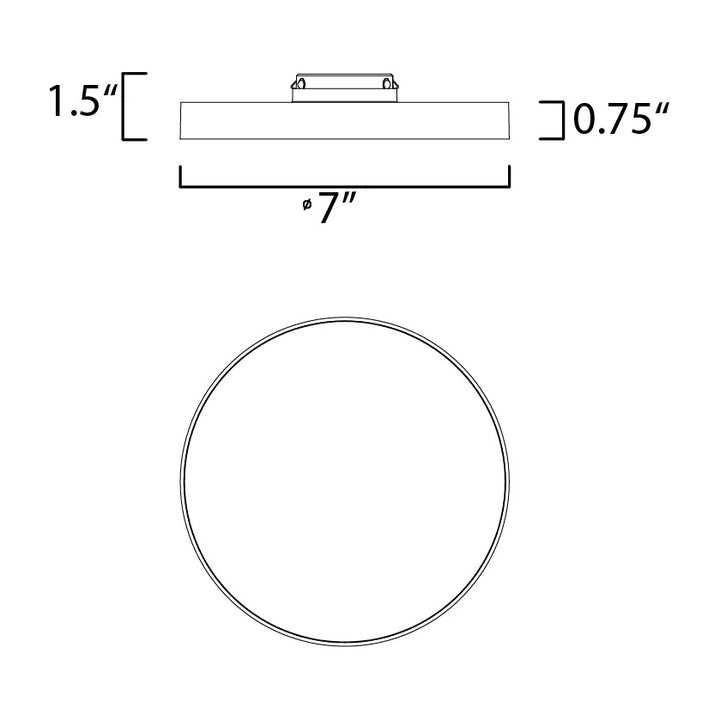 Trim RD LED Flush Mount 3000K 567662 by Studio M Lighting – line drawing