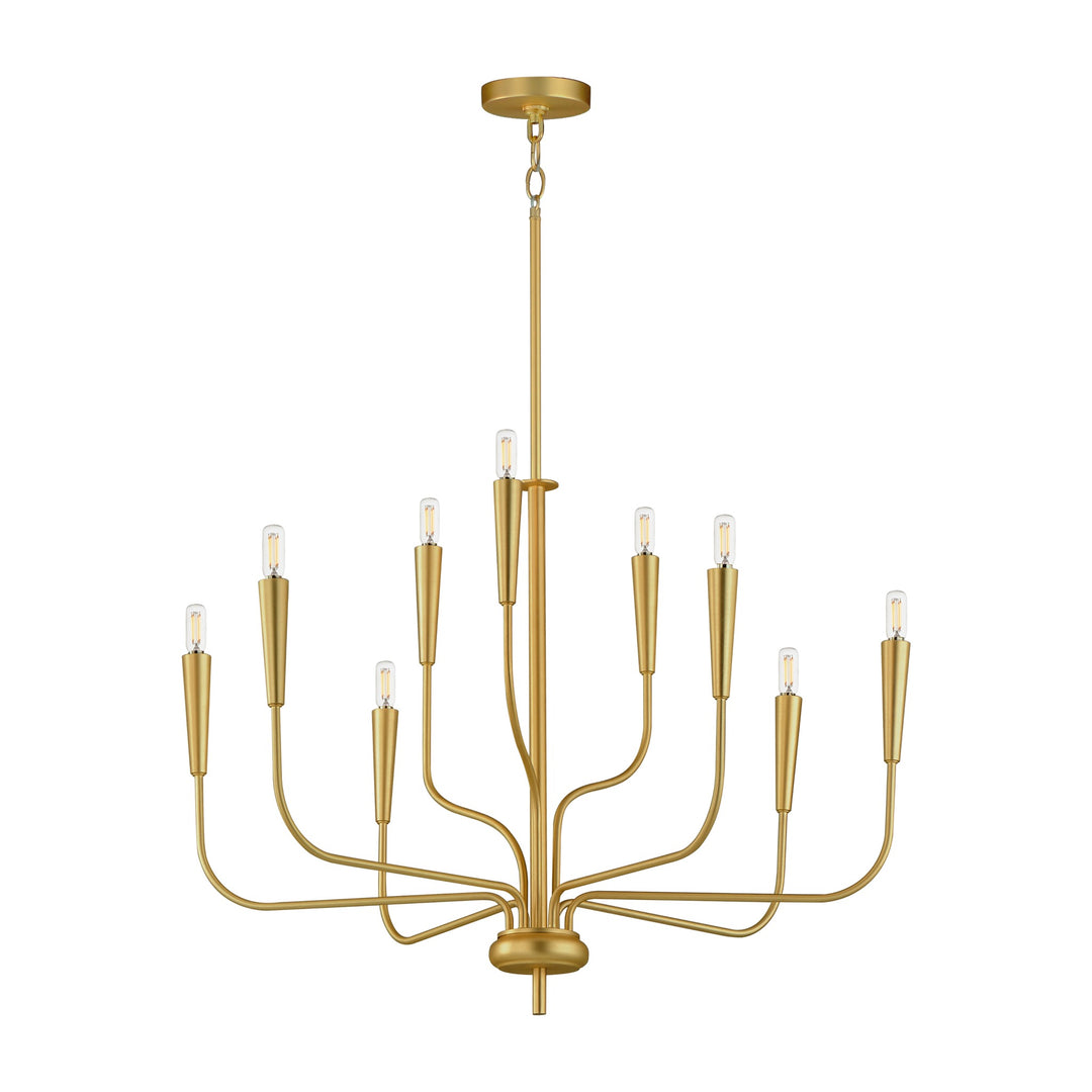 Vela 9-Light Chandelier by Studio M Lighting in Satin Brass