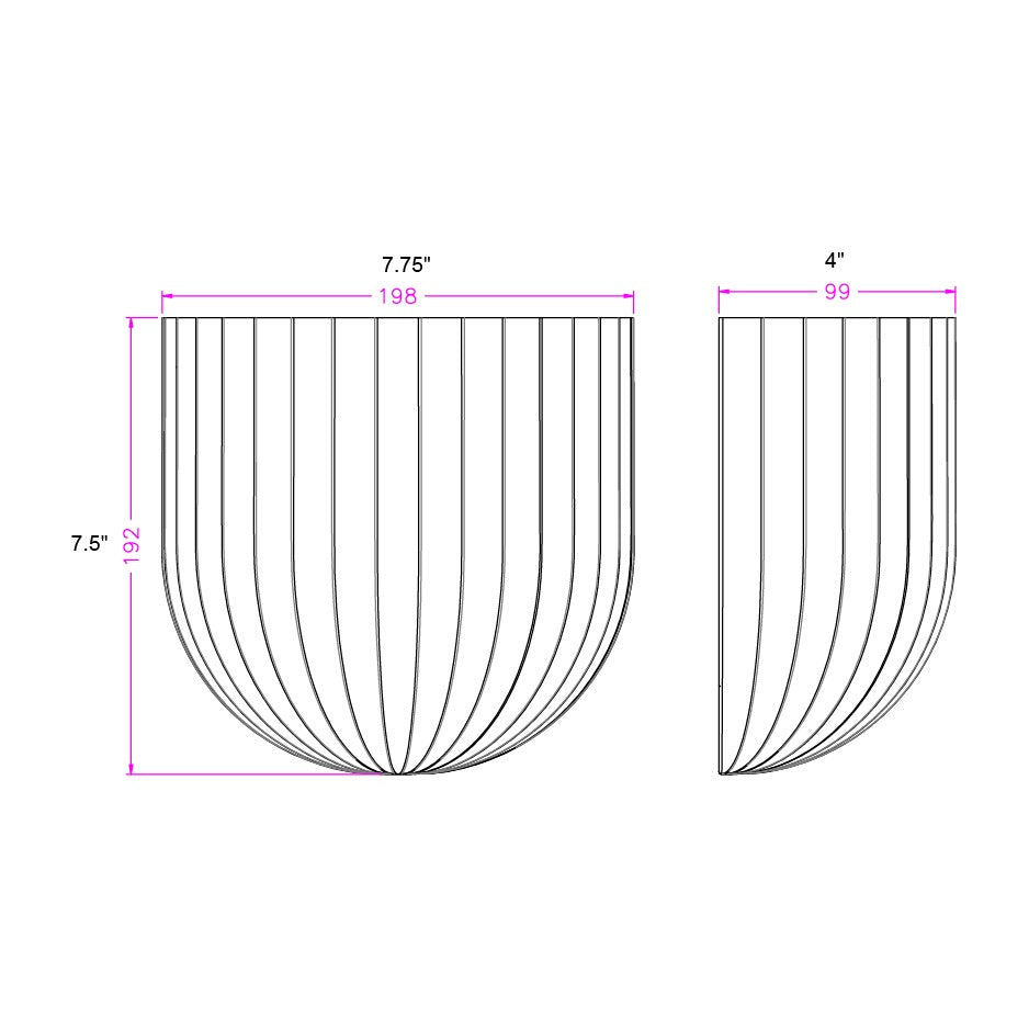 Basilica 1-Light LED Pendant 25141 by Studio M Lighting – line drawing