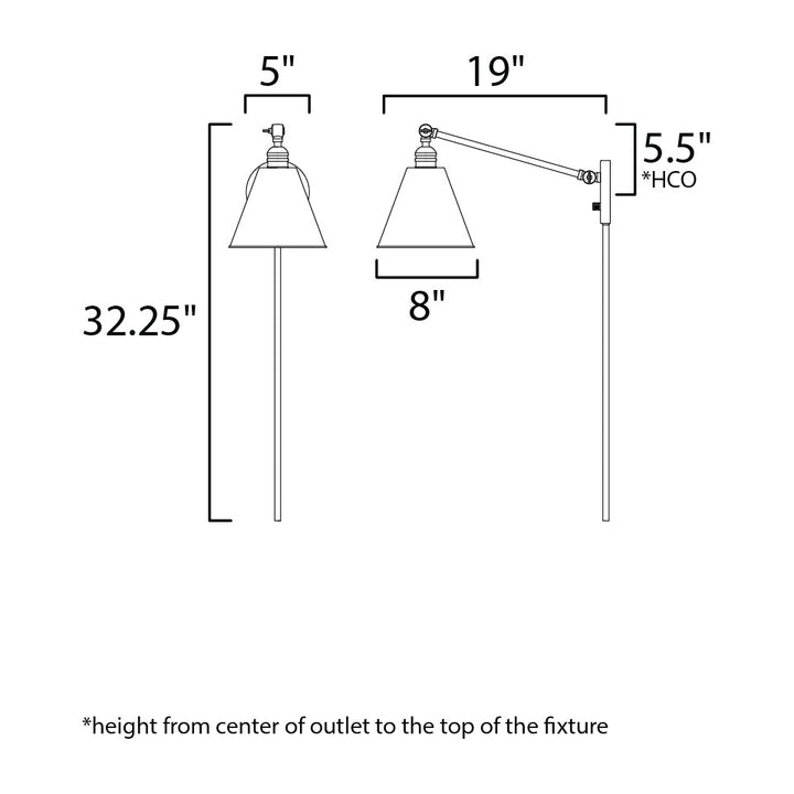 Library Wall Sconce 162222 by Studio M Lighting – line drawing