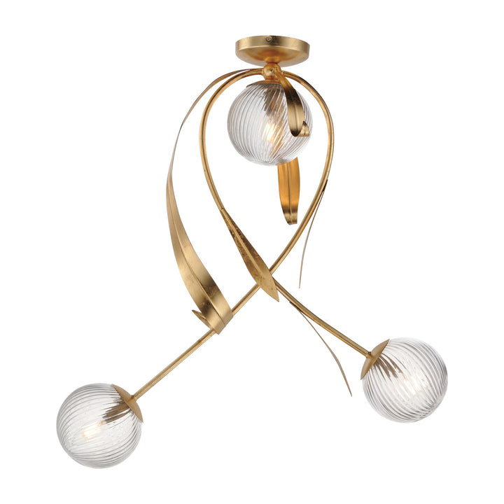 Firenze Flush Mount by Studio M Lighting in Gold Leaf
