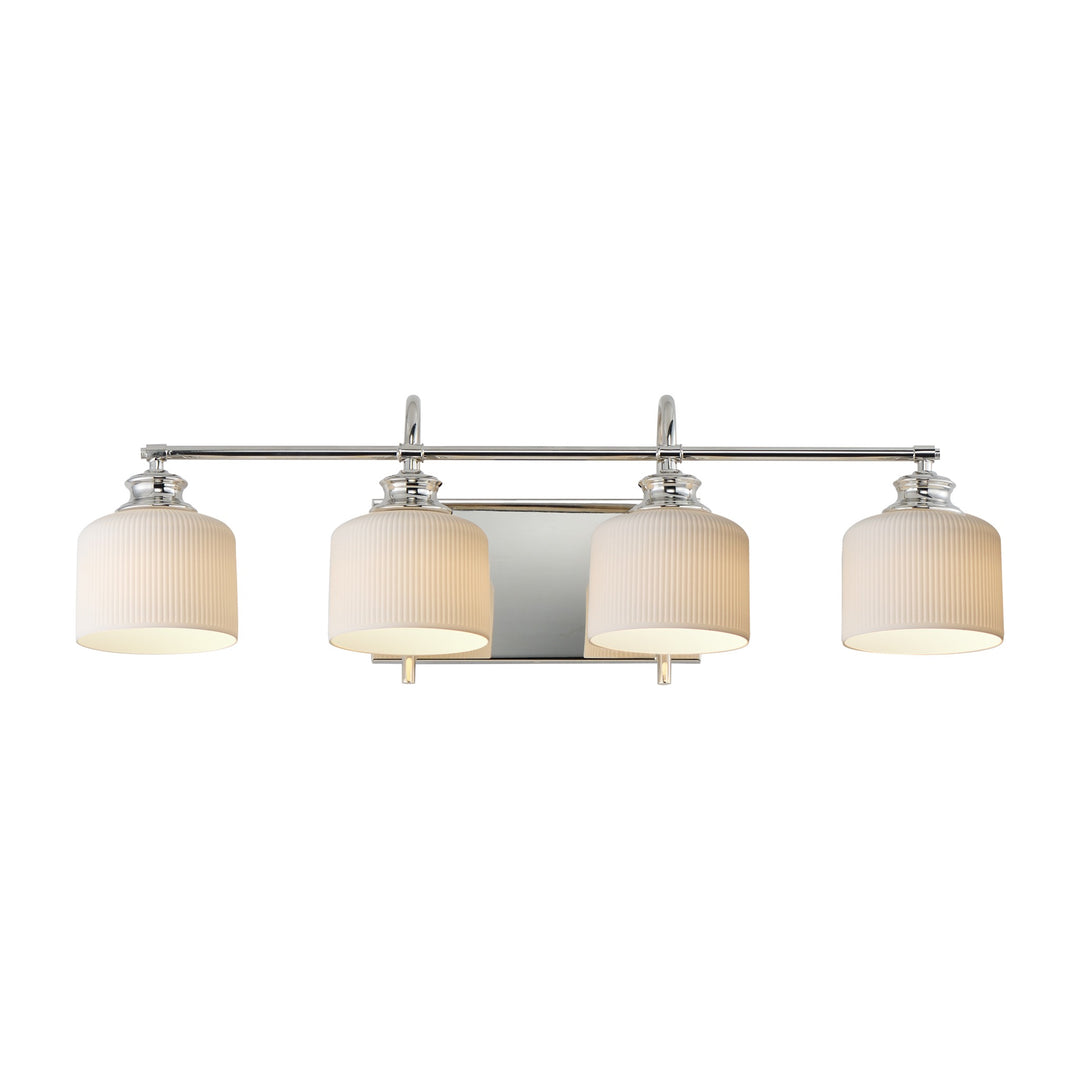 Bisque 4-Light Bath Vanity by Studio M Lighting in Polished Nickel